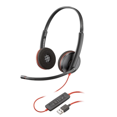 Poly Blackwire 3220 Stereo USB-A Headset (Bulk)